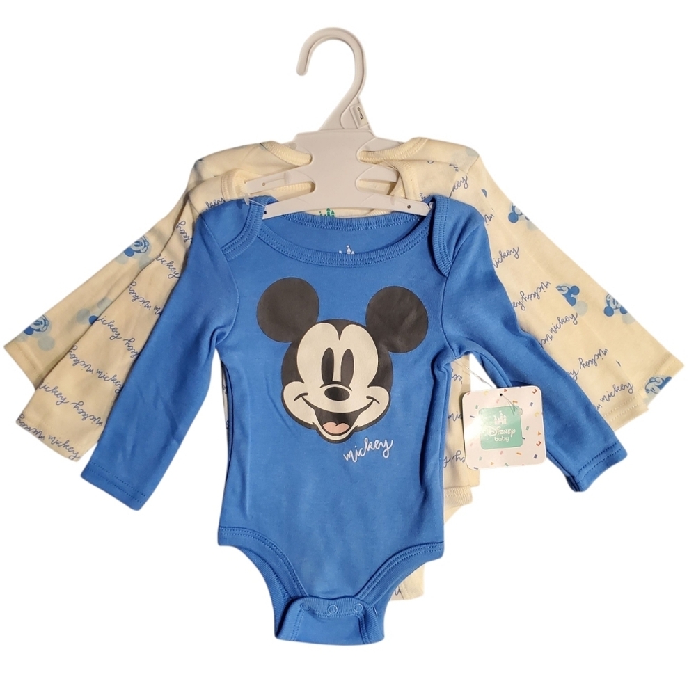 Disney Baby Mickey Mouse Bodysuit 3 Piece Set Size 0/3M